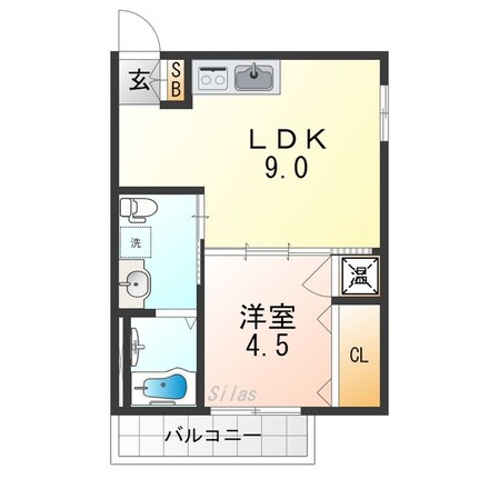 北加賀屋駅 徒歩7分 3階の物件間取画像